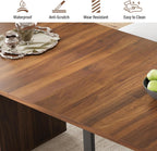 weselon 42"-105" Extendable Dining Table for 4-12, Expandable Oval Dining Room Table with Fluted Pedestal Base & Reinforced Metal Support Leg, Large Modern Kitchen Table for Dining Room (Walnut)