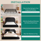 YITAHOME King Size Bed Frame,Soft Cloud Bed with Footboard, Rounded Corners