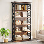 Tribesigns 6-Tier Bookcase, 71 Inches Industrial Bookshelves and Bookcase