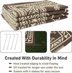 HiiARug Reversible Outdoor Rug 5'x7' Plastic Straw Rugs for Patios RV Camping Mat Reversible Mats Large Floor Mat for RV Outside, Backyard, Deck, Picnic, Beach, Trailer, Camping