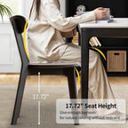 Modern Dining Chairs, Solid Oak Wood Dining Chair with Comfortable Backrest, Sturdy Wooden Chairs for Kitchen, Dining Room