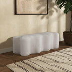 SAFAVIEH Couture Collection Jacqualessa Cream Chenille Bench (Fully Assembled)