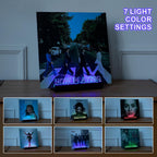 Now Playing Vinyl Record Stand- Simulated Vinyl Design with 7-Color Changing Lights,A Stylish Accent for Vinyl Record Holder, Perfect for Record Display and LP Lover Gifts.