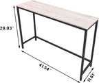 HOMERECOMMEND Console Table with Power Outlets and USB Ports,Rustic Brown | Sofa Tables with Charging Station,for Hallway, Entryway,Behind Couch Table,charging station behind couch