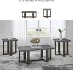 Signature Design by Ashley Dynnford Industrial Water Stain Resistant Table, Set of 3, Gray & Dark Brown