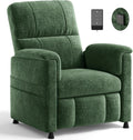 AMADA HOMEFURNISHING Power Recliner Chair for Adults, Adjustable Modern Chenille Reclining Chair with Side Pockets, Remote, Footrest, Thick Seat Cushion for Home Theater, Living Room, Bedroom & RV