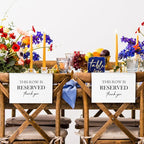 Reserved Seating Chair Signs, This Row Is Reserved Pew Cloths Seating Placeholder for Church Pews, Wedding Decorations for Reception Parties Celebrations Event Meetings (8 PCS, White)