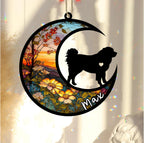 Personalized Dog Memorial, Custom Name Caucasian Shepherd Dog Christmas Ornament with Name, Custom Breeds, Pet Loss Light Catcher, Gifts for Lovers Loss of Pet Sympathy on Mothers Day Christmas