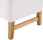 Merax Boucle Upholstered Storage Bench 50.8" End of Bed Bench with 2 Round Pillows & Solid Wood Legs, Ample Hidden Storage Space, Ottoman for Entryway Bedroom, Ivory