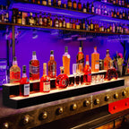 60-Inch 2-Tier LED Liquor Bottle Display Shelf with Multicolor Lighting, RF Remote & App Control, Acrylic Bar Shelf Stand for Home Bar, Club, or Restaurant – Illuminated Alcohol Bottle Organizer