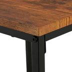 Relaxdays Side Table Set of 3, Stackable, 3 Sizes, Coffee Counter, Square, Metal, Living Room Decor, Brown/Black, Iron, 54 x 40 x 40 cm