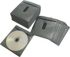 100 Pack Premium CD DVD Sleeves Cases,Thick Non-Woven Material Double-Sided Refill Plastic Sleeve for CD and DVD Storage Binders Disc Case with Drop-Proof Closure(New Black)