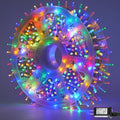QITONG 165ft 500 LED String Lights Outdoor Waterproof, Multicolor Christmas Light with 8 Modes, Clear Wire Indoor Christmas Tree Lights Plug-in