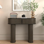 Round Modern Console Table, Mid Century Sofa Table