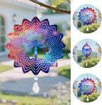 2PCS Garden Wind Spinners 3D Wind Sculptures Butterfly & Dragonfly Hanging Kinetic Wind Catchers Outdoor Yard Art Ideal Gifts for Mom Wife Grandma