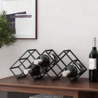 Wine Rack Freestanding Floor Countertop Wine Racks Storage Bottle Hold | Versatile wine rack freestanding floor or countertop use. Holds wine bottles securely in diamond slots. Durable iron fra