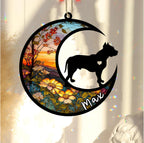 Personalized Dog Memorial, Custom Name Pit Bull Dog Christmas Ornament with Name, Custom Breeds, Pet Loss Light Catcher, Gifts for Lovers Loss of Pet Sympathy on Mothers Day Christmas