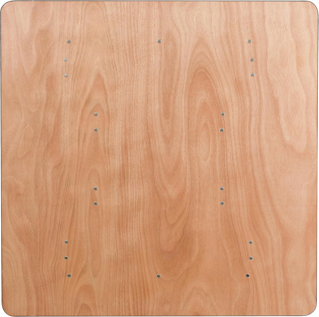 Flash Furniture 4 ft Wood Folding Square Banquet Table | Durable Construction, Commercial Use