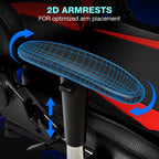 Led Gaming Chair with Speakers Massage 165° Reclining Computer Chairs-Red | RGB Lights Video Game Chairs for Adults;Racing Style;Rocking Mode;Bluetooth Gamer Chair with Footrest;Adjustable Armrests