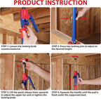 WORKPRO Cabinet Jack Support Pole, 54-114 Inches Steel Telescopic Quick Support Rod Adjustable 3rd Hand Support System with 154 lbs Capacity for Cabinet Jack, Drywall Jack& Cargo Bars, 2-Pack