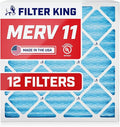 Filter King 16x27x1 Air Filter | 12-PACK | MERV 11 HVAC Pleated A/C Furnace Filters | MADE IN USA | Actual Size: 15.5 x 26.5 x .75"