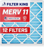 Filter King 16x27x1 Air Filter | 12-PACK | MERV 11 HVAC Pleated A/C Furnace Filters | MADE IN USA | Actual Size: 15.5 x 26.5 x .75"