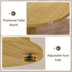 Einhomn 43-59" Extendable Round Dining Table, Kitchen Table for 4-8, Farmhouse Circle Dining Room Table with Removable Leaves,Hidden Storage, Space Saving Wood Kitchen & Dining Room Furniture, Oak