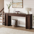 Garvee 70.9-Inch Entryway Table, Wooden Farmhouse Console Table, Thick Sofa Table Behind Couch Table, Long Console Tables for Entryway Living Room, Walnut