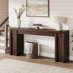 Garvee 70.9-Inch Entryway Table, Wooden Farmhouse Console Table, Thick Sofa Table Behind Couch Table, Long Console Tables for Entryway Living Room, Walnut