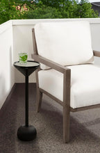 Kate and Laurel Frisk Modern Round Metal Drink Table, 8 x 8 x 23, Black, Metal Martini Table with Pedestal Design for Use as Small Indoor Plant Stand or Living Room Accent