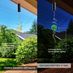 Glow in The Dark Gazing Ball Spiral Tail - Wind Spinner Stabilizer with Glow Glass Ball & Swivel Hook, Hanging Garden Decoration Sun Catcher Rainbow Maker Decor for lndoor Outdoor 13" Height