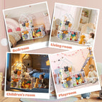 ROMAGIO Stuffed Animal Storage Zoo, Large PVC Plush Toy Organizer | Extra-large 2-tier space-saving design with durable kid-safe PVC frame. Easy assembly for playroom, nursery, and kids' room