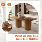 79" Dining Table Set for 8, 9 Piece Dining Table Set, Large Rectangular Farmhouse Kitchen Table with 8 Chairs, Ideal for Family Gatherings，Easy Assembly