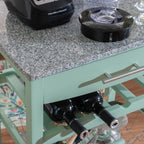 Linon Kitchen Island, Green, 15.75 x 22.83 x 33.86 Inches