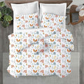 Kotton Culture 3 Pc Twin Size Duvet Cover Set- 100% Egyptian Cotton Sateen 600 TC Ultra Soft Premium Durable Comforter Cover Zipper Closure & Corner Ties (Rain Forest, Twin/Twin XL 68" X 90")