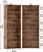 IRONCK Bookshelf and Bookcases 70" Tall, 6 Tiers Display Storage Shelves