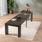 Transformer Table Solid Wood Extendable Dining Table, Black | Seats 2-12, Expandable Dining Room Table, Space-Saving Furniture, Kitchen and Dining Room Furniture, Table Only