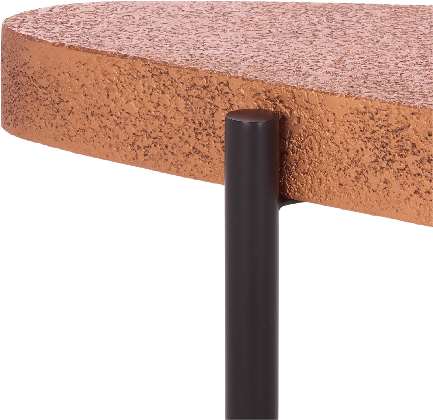 SAFAVIEH Home Collection - Sado Triangular Iron Accent Table in Brown & Black Finish, Mid-Century Modern Side Table (ACC3241A)