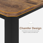 Garvee 78.7″ Dining Table for 8-10 People for Dining Room,Brown(Only Table) | Large Industrial Dinner Kitchen Tables with Sturdy Metal Frame, Multi-Use for Living Room Indoor Restaurant Office Desk