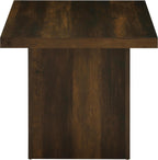 Coaster Home Furnishings - Devar - Wood - Square End Table with Thick Top, Plinth Base, and Blocky Frame - Living Room - 23.5-Inch - Dark Pine - 710887