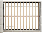 Christopher Knight Home Hazel Queen Size Platform Bed, Boucle Thick Headboard and Footboard, Upholstery Grounded Beds, Block Style, Wood Slat Panel Support, No Spring Box Needed, Easy Assembly, White