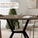 MECHYIN 42"-58" Extendable Round Dining Table for 4-6,with Storage Shelf | Space‑Saving Modern Oval Dining Table, Built‑in Flip Leaf, Sturdy Metal Legs, for Kitchen & Dining Room,Small Apartments