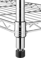 Whitmor 3 Tier Shelving Unit, Metal Storage Shelves, 400 lbs Capacity per Shelf, 1200 lbs Total, Durable Heavy Duty Shelf for Kitchen, Garage, Plant, 36"L x 14"W x 36"H, Chrome