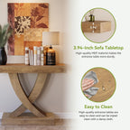 LITTLE TREE 43.3 Inch Entryway Table, Farmhouse Wooden Console Table Behind The Couch, Rectangular Sofa Table for Entrance, Hallway, Living Room, Foyer, Brown