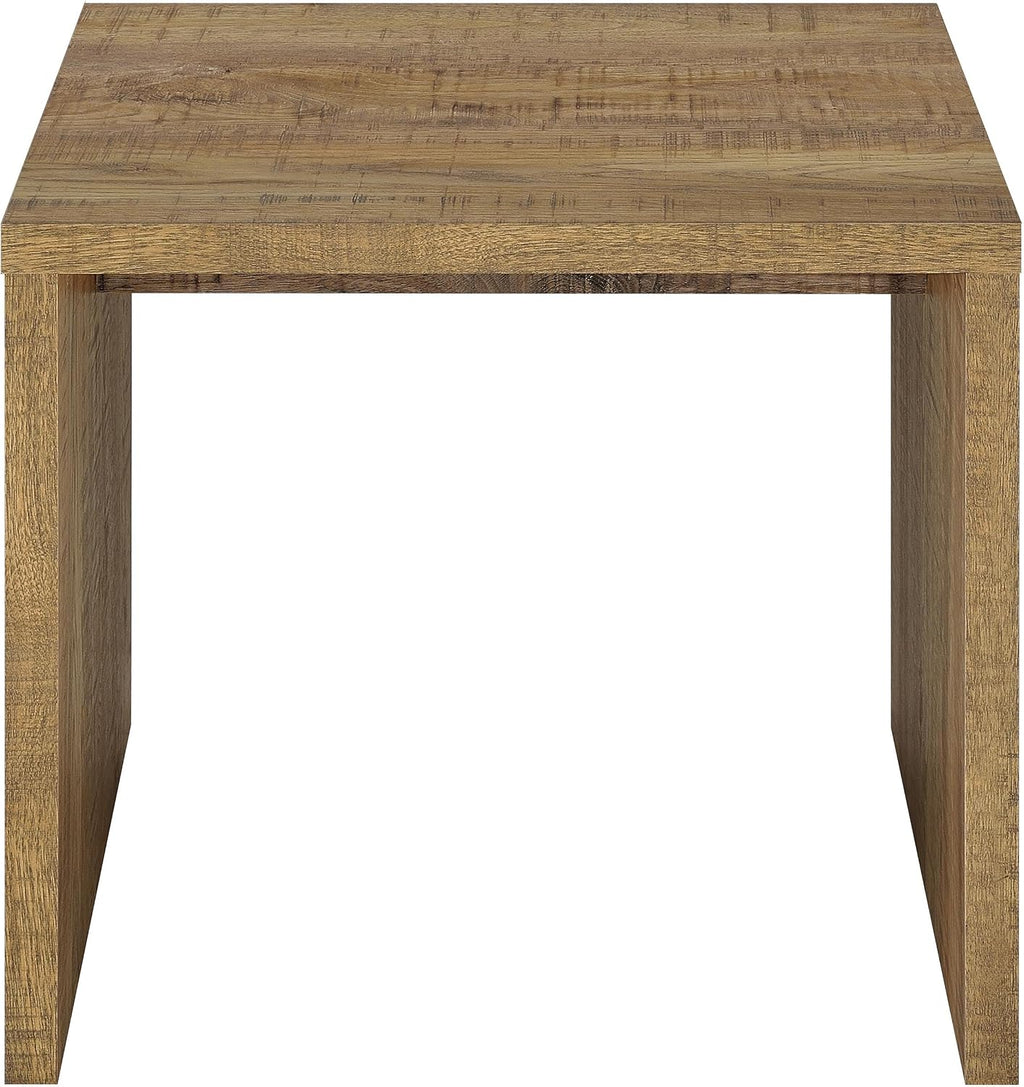 Coaster Home Furnishings - Canoga - Wood - End Table with Square Flat Top, U-Shaped Frame and Rustic Style - Living Room - 23.5-Inch - Mango - 706357