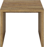 Coaster Home Furnishings - Canoga - Wood - End Table with Square Flat Top, U-Shaped Frame and Rustic Style - Living Room - 23.5-Inch - Mango - 706357