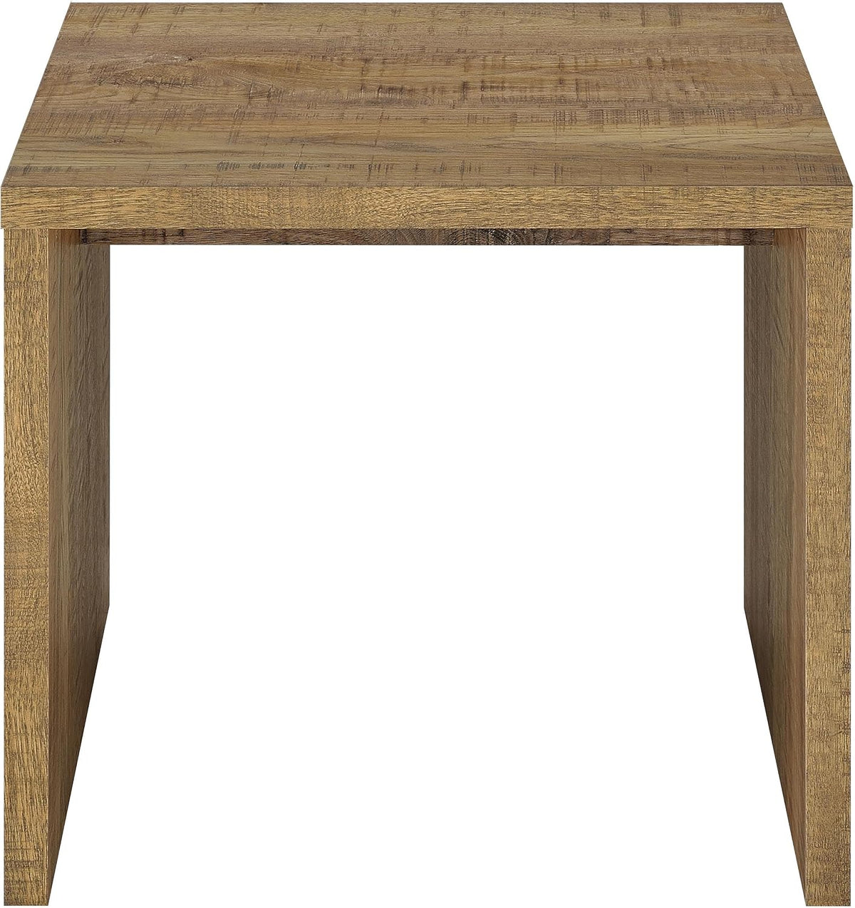Coaster Home Furnishings - Canoga - Wood - End Table with Square Flat Top, U-Shaped Frame and Rustic Style - Living Room - 23.5-Inch - Mango - 706357