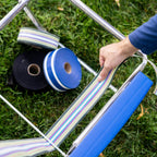 Lawn Chair USA Replacement Lawn Chair Webbing - Webbing for Lawn Chairs, Beach and Camping. UV-Resistant Webbing Strap Made with Durable Polypropylene (2 1/4" x 50', St. Augustine White)