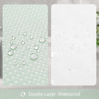 3 in 1 Shower Curtain Set, Mint Green Waffle Shower Curtain and PEVA Liner Set with 12 Stainless Steel Shower Curtain Hooks, Waterproof Shower Curtains for Bathroom, 72 W x 72 H