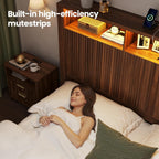 CypBed Queen Size Bed Frame with Headboard and 2 Storage Drawers, Walnut